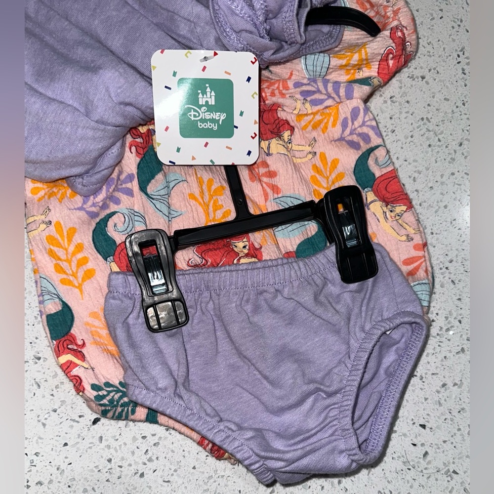 Disney Baby Girl Little Mermaid 4-Piece Infant Set NWT – 0–3 M - Picture 6 of 7